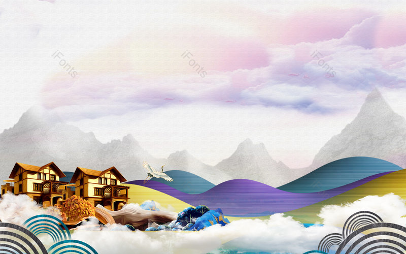 意境古风中国风山水画平面背景设计,插画/手绘图,插画/手绘图库,插画/手绘图下载,插画/手绘